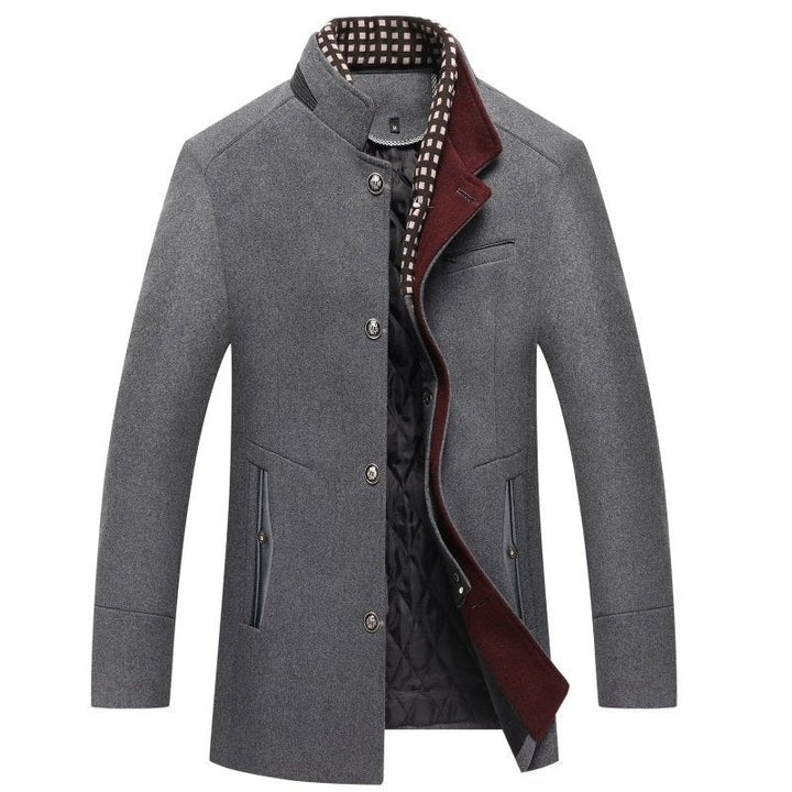 TrendAura Men's Coat With Structured Warmth And Quilted Lining Outerwear For Cold Weather