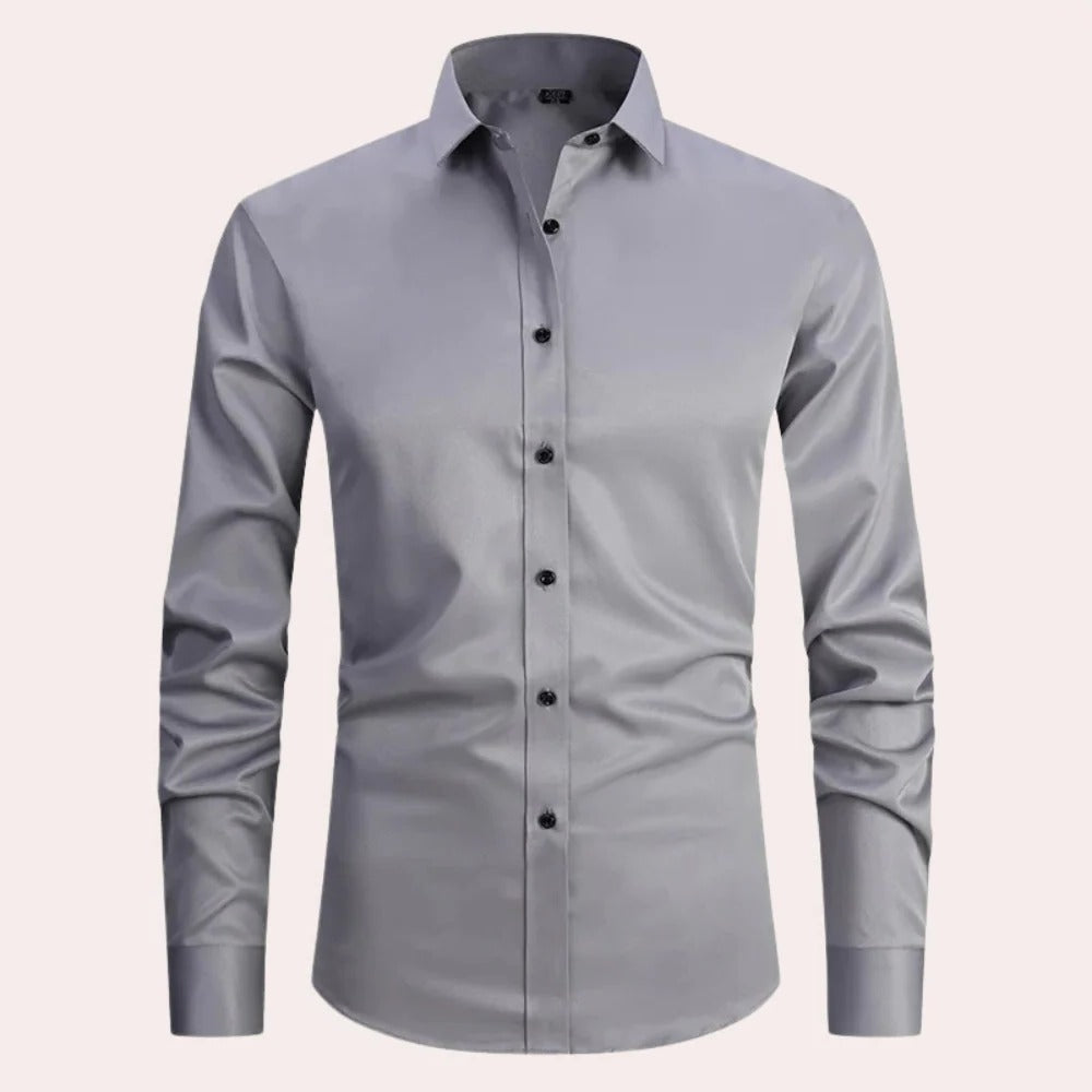 Stretch shirt with wrinkle resistant structure
