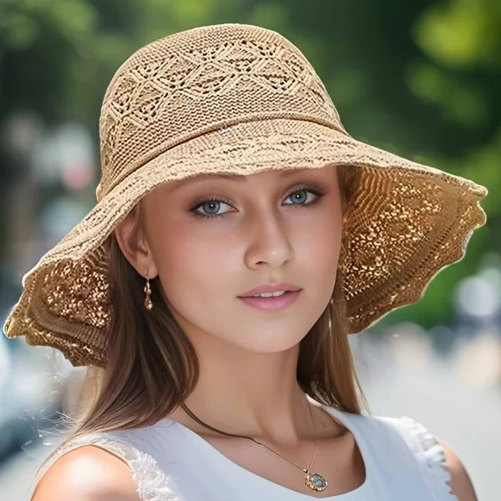 TrendAura Wide-Brim Sun Hat - All Day UV Protection With Elegant Summer Shade Everyday Comfort