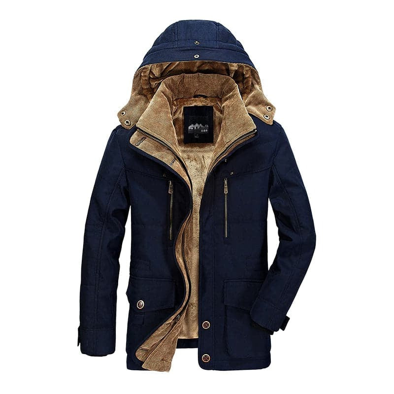 TrendAura Mens Outdoor Winter Jacket Insulated Parka With Warm Fleece Lining For Cold Weather
