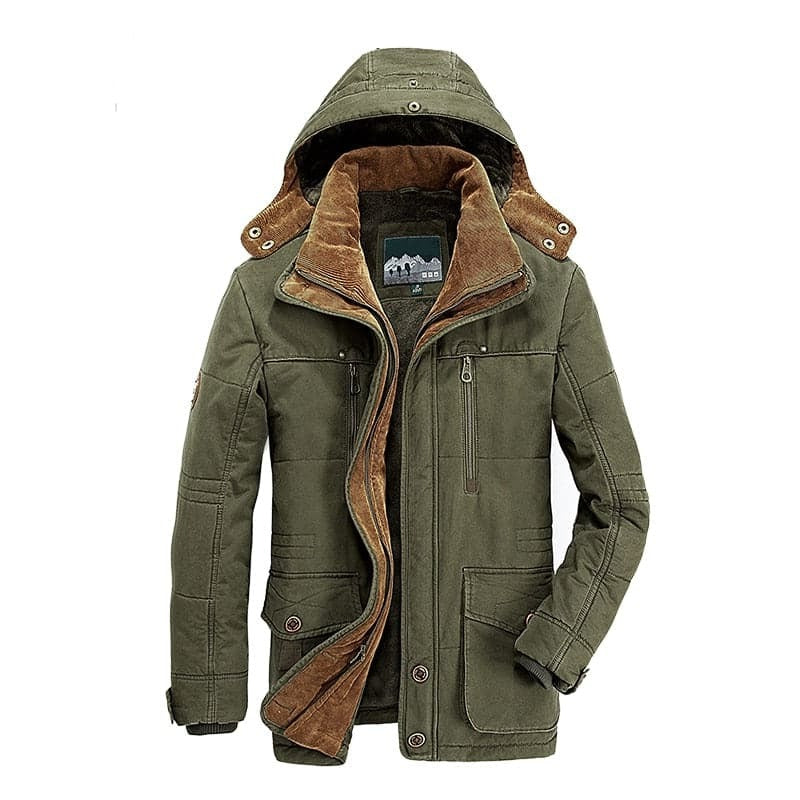 TrendAura Mens Outdoor Winter Jacket Insulated Parka With Warm Fleece Lining For Cold Weather