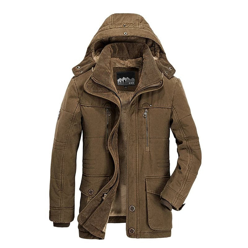 TrendAura Mens Outdoor Winter Jacket Insulated Parka With Warm Fleece Lining For Cold Weather