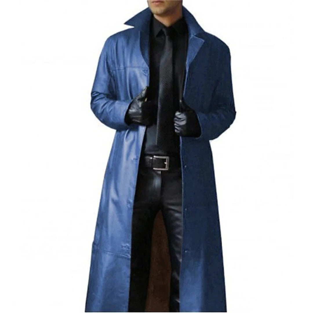 TrendAura Mens Long Trench Coat For Autumn And Winter Windproof Warmth And Formal Outerwear