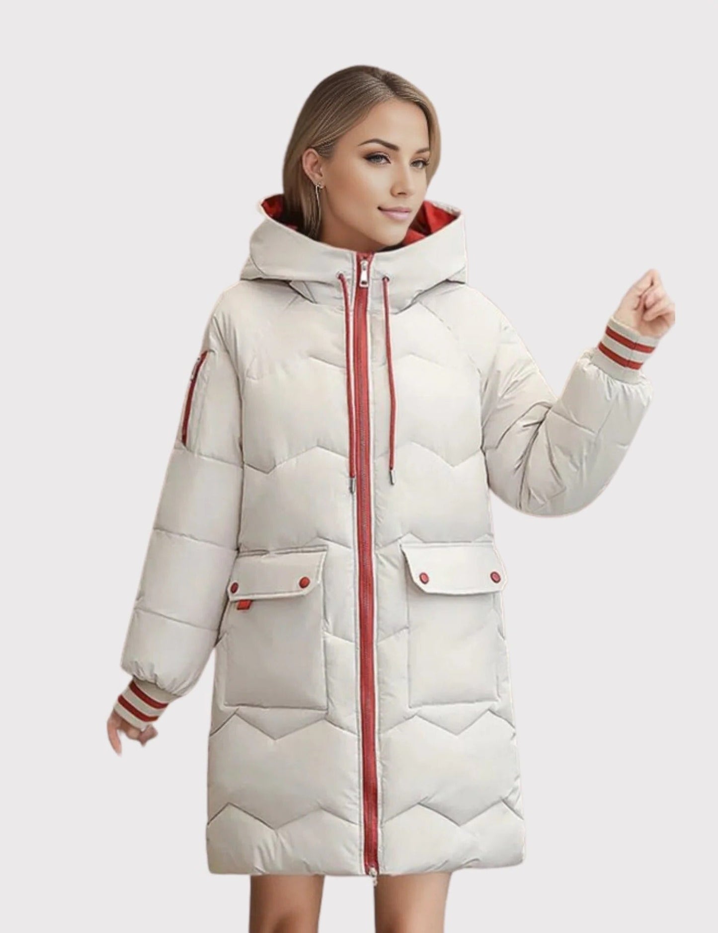 TrendAura Mens Puffer Coat With Tailored Fit Insulated Warmth And Soft Lined Hood For Cold Weather