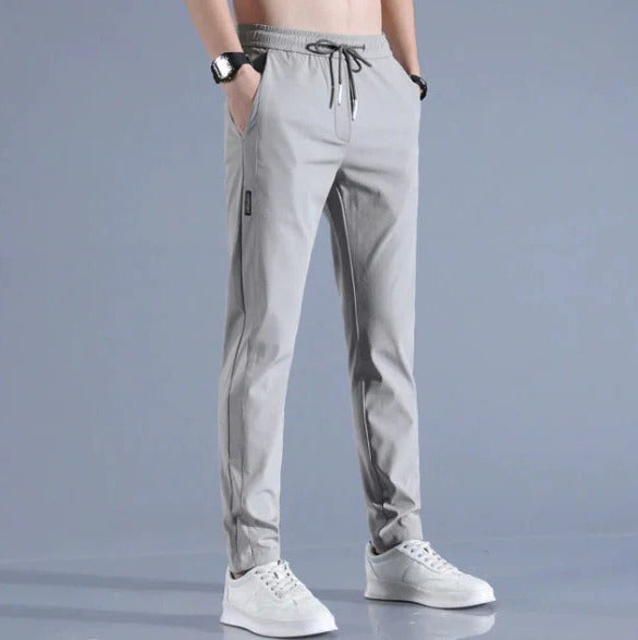 Men's Quick Dry Stretch Pants For Summer Activewear With Adjustable Drawstring And Lightweight Tailored Fit