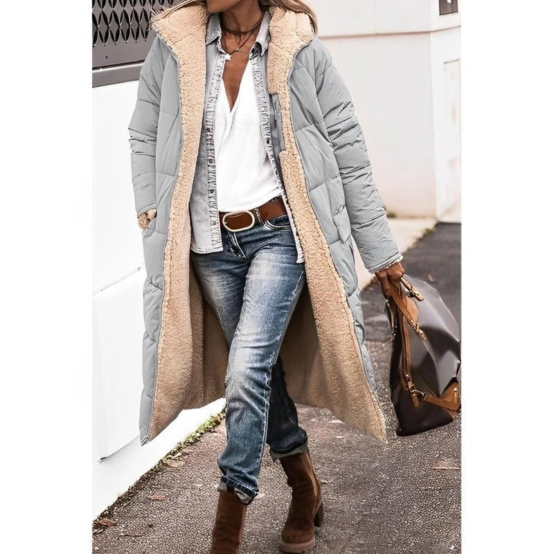 Women's Longline Padded Coat with Hood