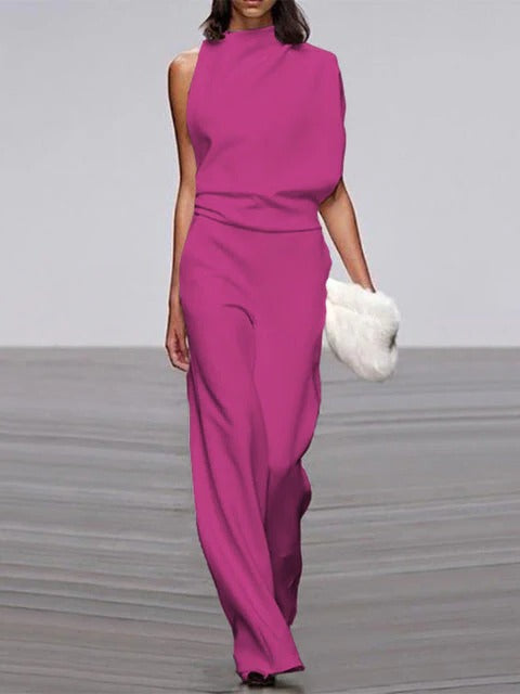 Sleeveless Wide-Leg Jumpsuit