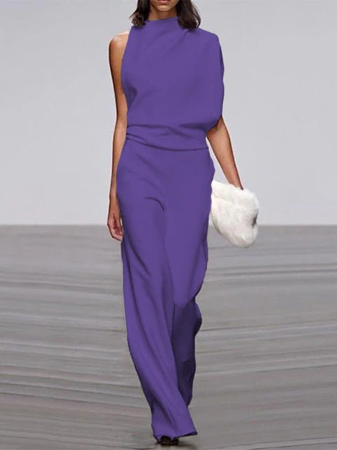 Sleeveless Wide-Leg Jumpsuit