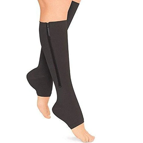 TrendAura Easy Wear Zipper Compression Socks 20 to 30 mmHg Firm Support For Travel And All Day Comfort