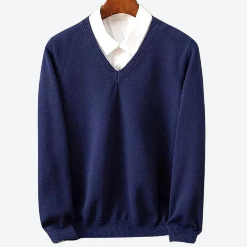 TrendAura Men's Soft Cashmere Crew Neck Sweater Pullover for Luxurious Warmth and Comfort