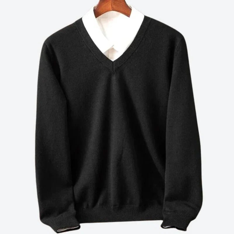 TrendAura Men's Soft Cashmere Crew Neck Sweater Pullover for Luxurious Warmth and Comfort