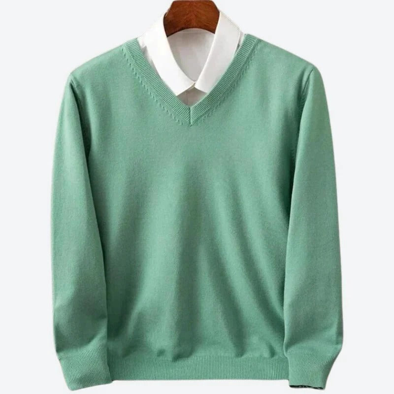TrendAura Men's Soft Cashmere Crew Neck Sweater Pullover for Luxurious Warmth and Comfort