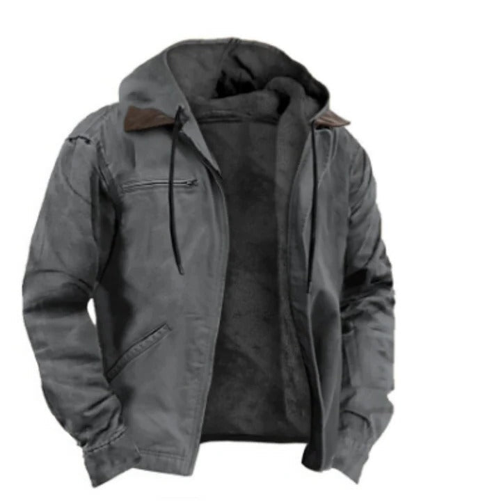 TrendAura Men's Classic Hooded Winter Jacket For Warm Comfort And Everyday Travel