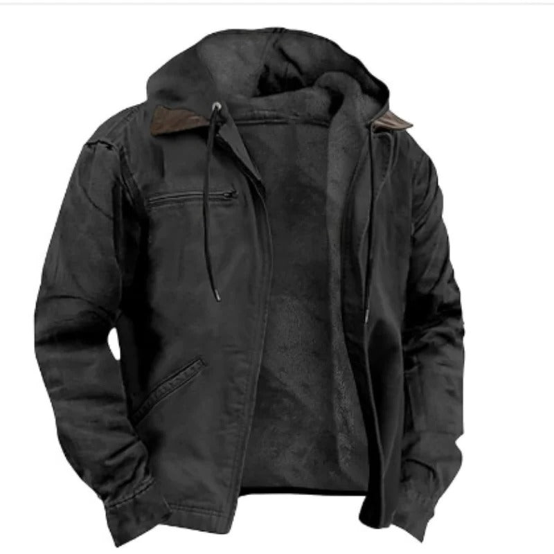 TrendAura Men's Classic Hooded Winter Jacket For Warm Comfort And Everyday Travel