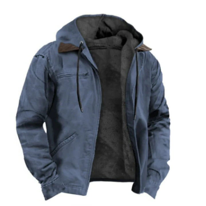 TrendAura Men's Classic Hooded Winter Jacket For Warm Comfort And Everyday Travel
