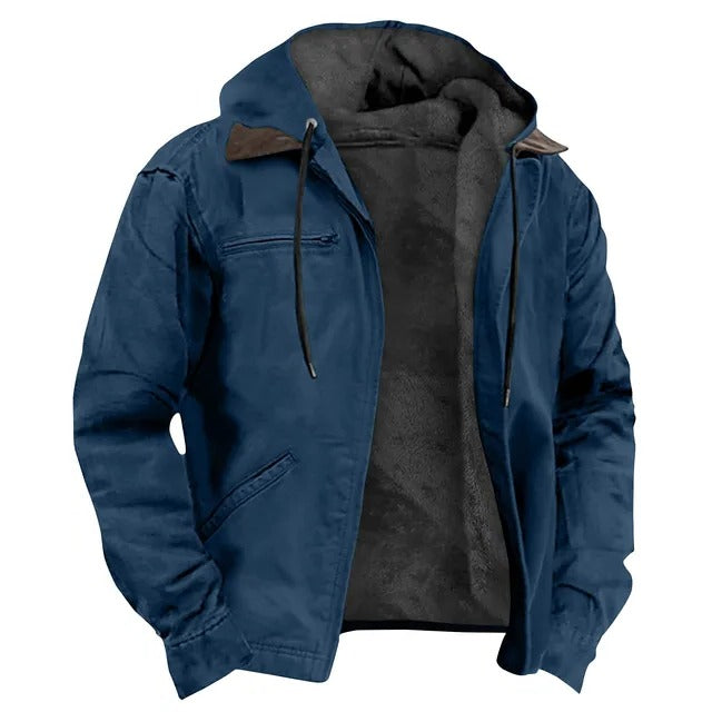 TrendAura Men's Classic Hooded Winter Jacket For Warm Comfort And Everyday Travel