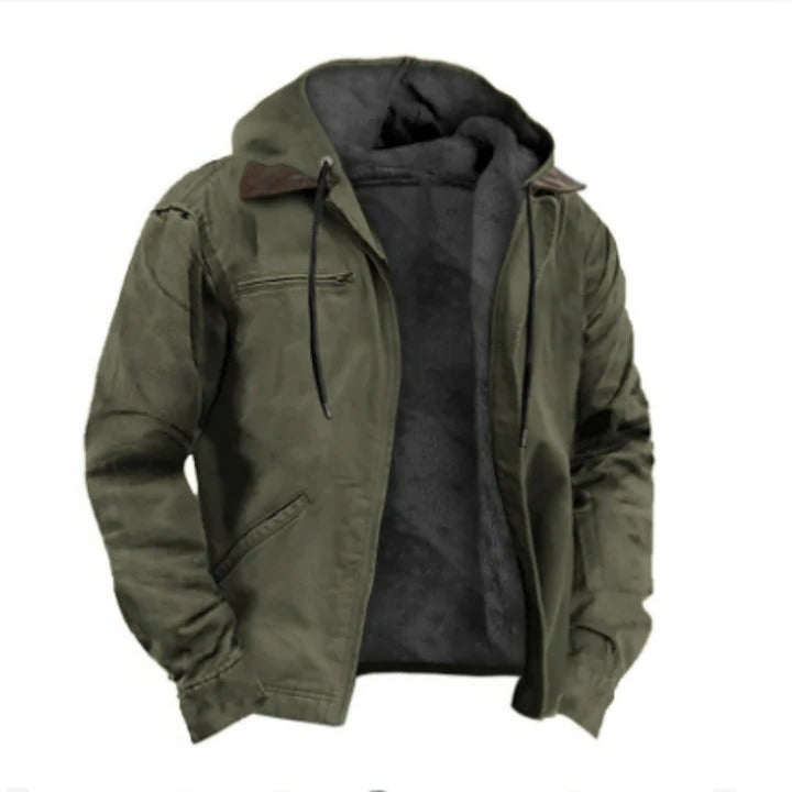 TrendAura Men's Classic Hooded Winter Jacket For Warm Comfort And Everyday Travel