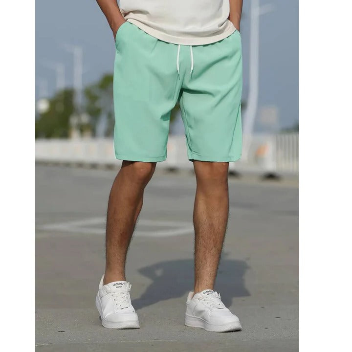 Casual Mens Drawstring Shorts Lightweight Breathable Comfort Fit For Summer Days