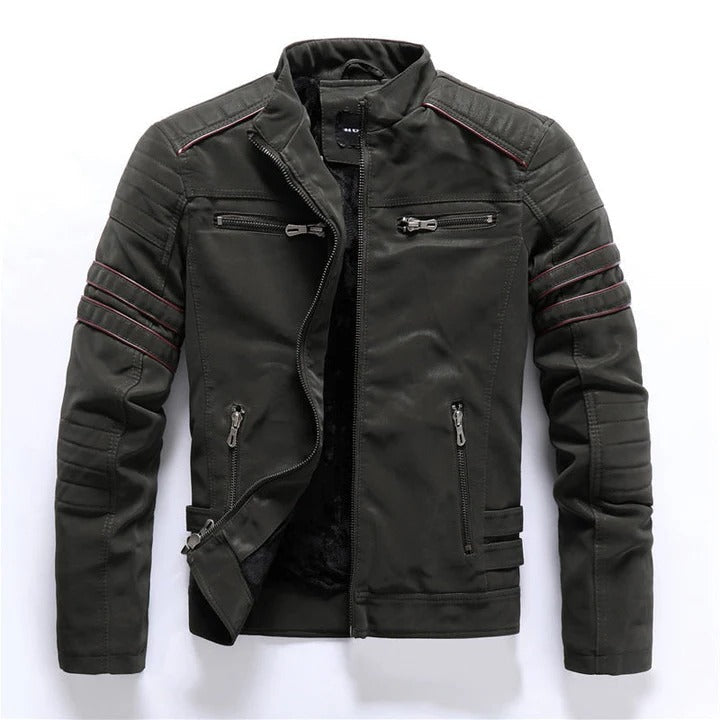 Men's Premium Lightweight Moto Jacket With Modern Tailored Fit For Everyday Versatility By TrendAura