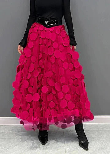 Women’s Polka Dot Tulle Patchwork Skirt