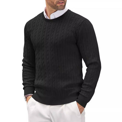 Fionn | Elegant cable knit sweater for men