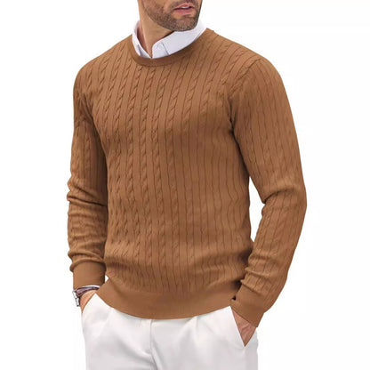 Fionn | Elegant cable knit sweater for men