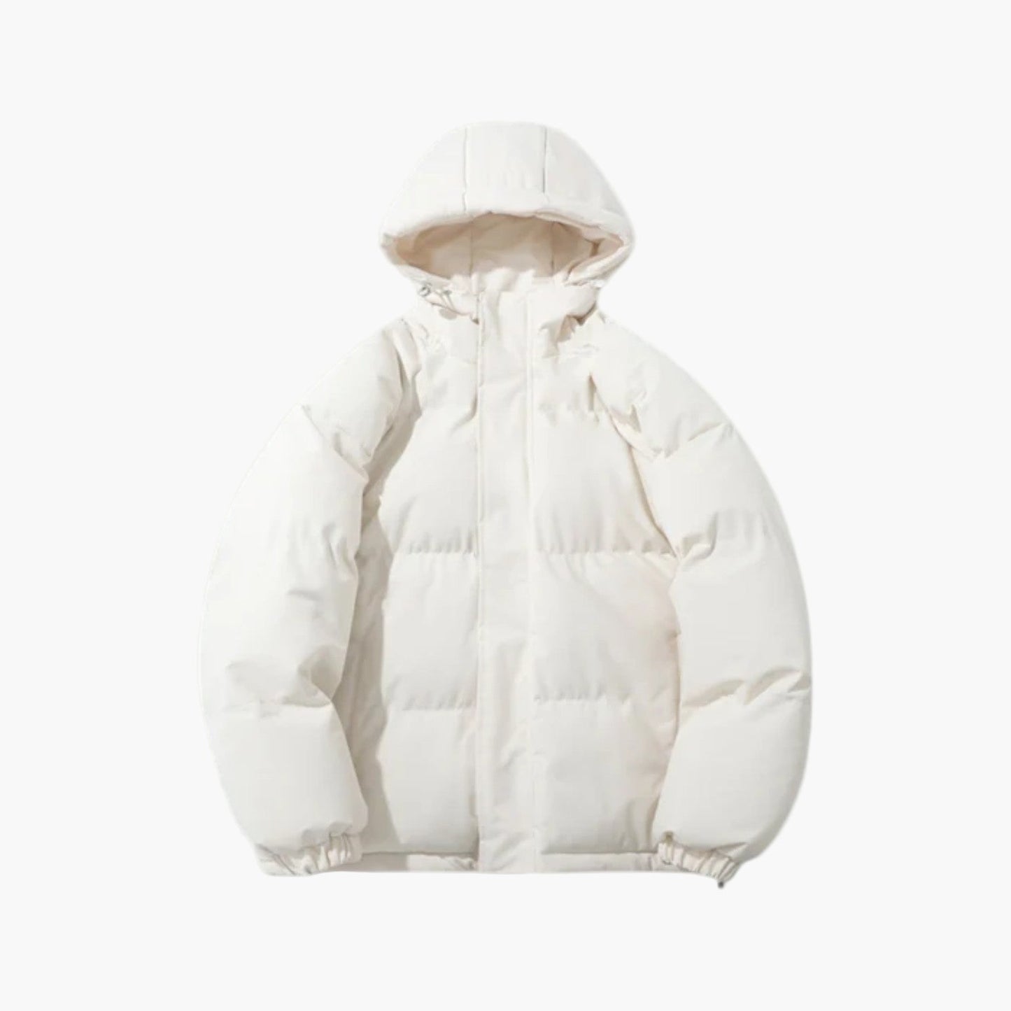 Cory Men's Quilted Winter Zip Up Hooded Jacket By TrendAura Warm Puffer Coat In Beige