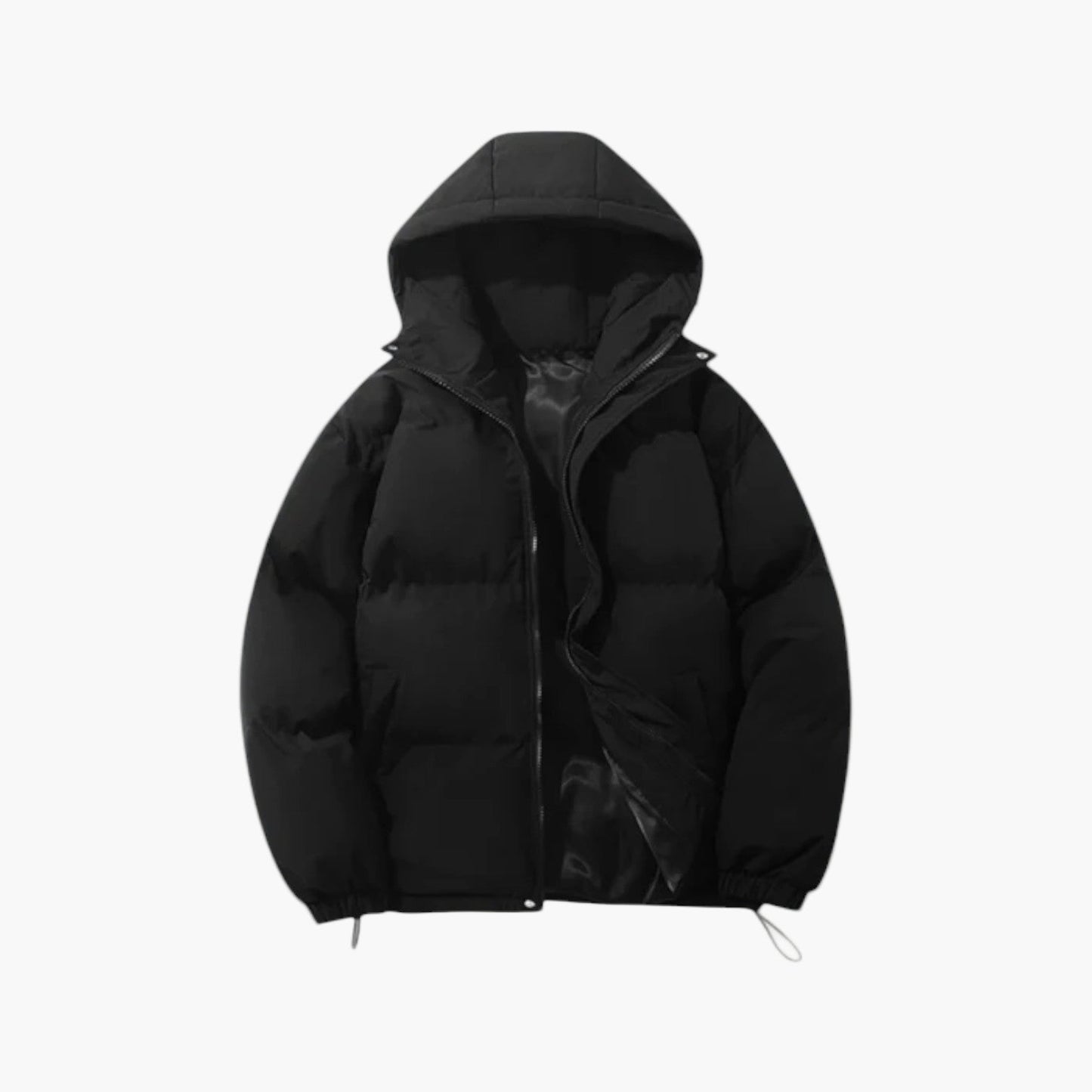 Cory Men's Quilted Winter Zip Up Hooded Jacket By TrendAura Warm Puffer Coat In Beige