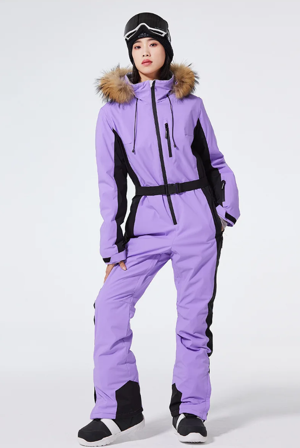 Women's Winter One-piece Ski Suit | With Hood