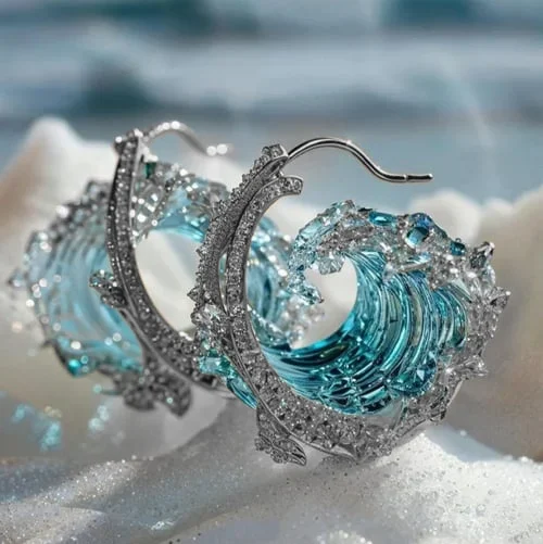 Jessica - Wave Hoop Earrings