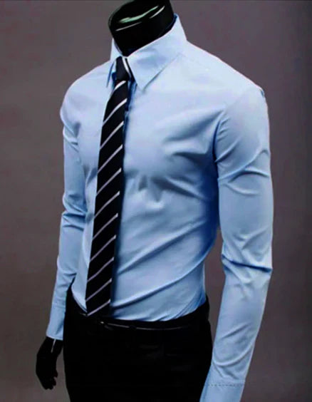 Men's Casual Long Sleeve Shirt Relaxed Fit Button Down