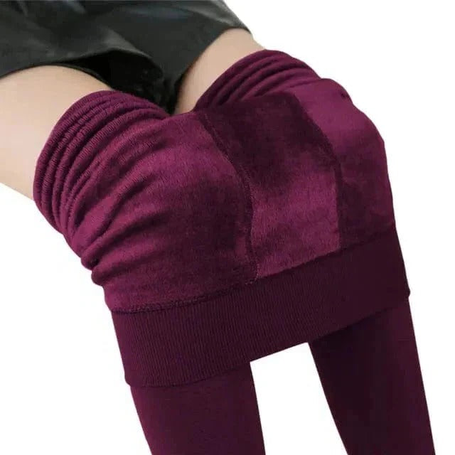 Stretchy Fleece Lined Leggings for Cold Weather