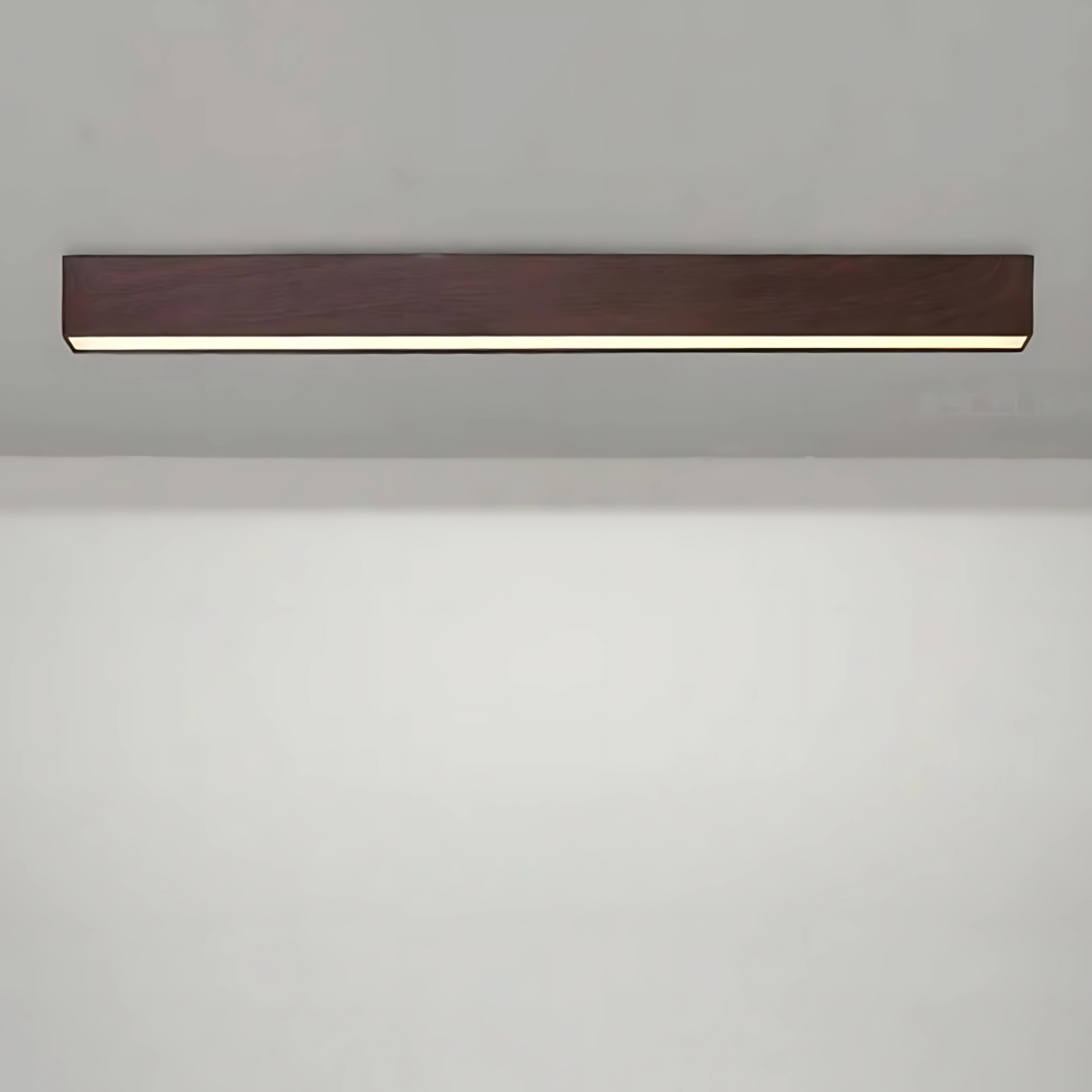Linear Wood Ceiling Light Modern For Bar And Kitchen With Energy Efficient LED Technology