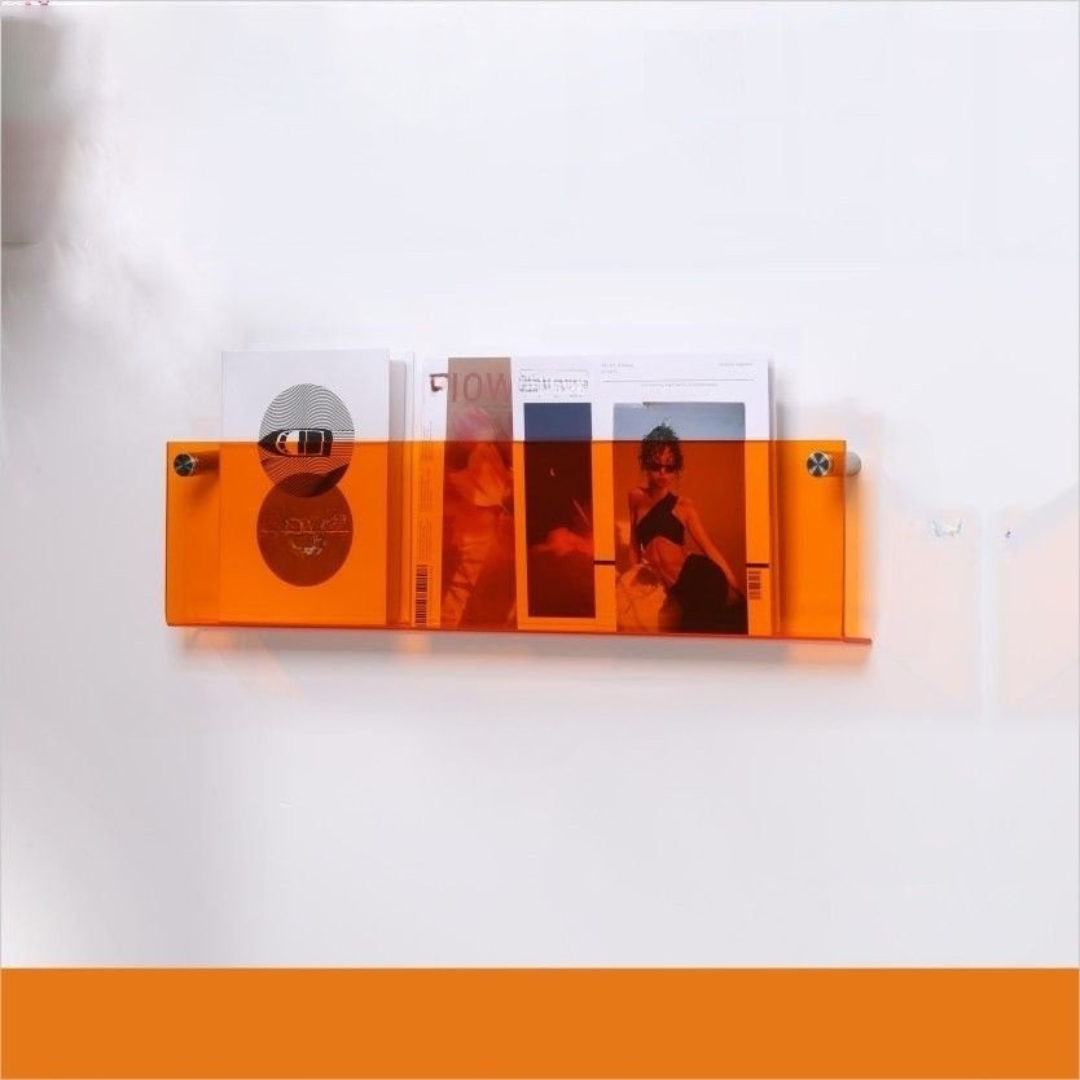 Wall shelf Transparent acrylic magazine holder