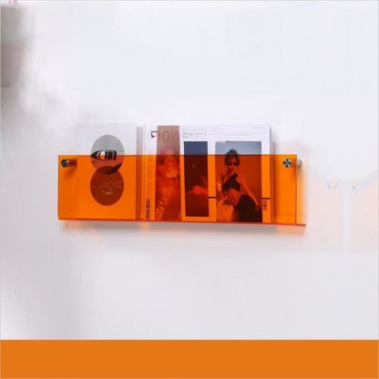 Wall shelf Transparent acrylic magazine holder