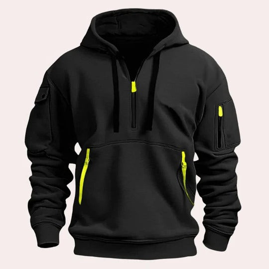 TrendAura Mens Pullover Hoodie With Adjustable Hood Standard Fit Front Pocket Casual Layering