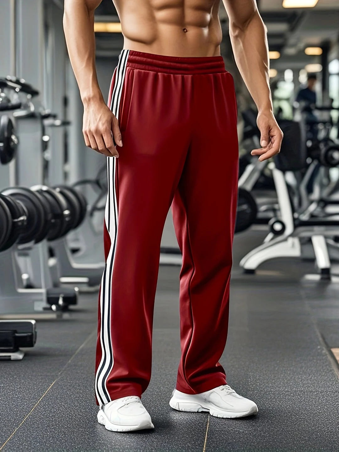 TrendAura Mens Athletic Track Pants With Drawstring Waist For Running Training Gym Wear