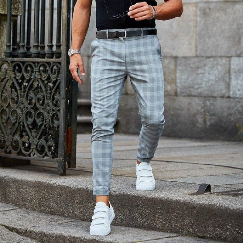 TrendAura Men's Checked Trousers Modern Plaid Fit For Casual And Semi Formal Wear