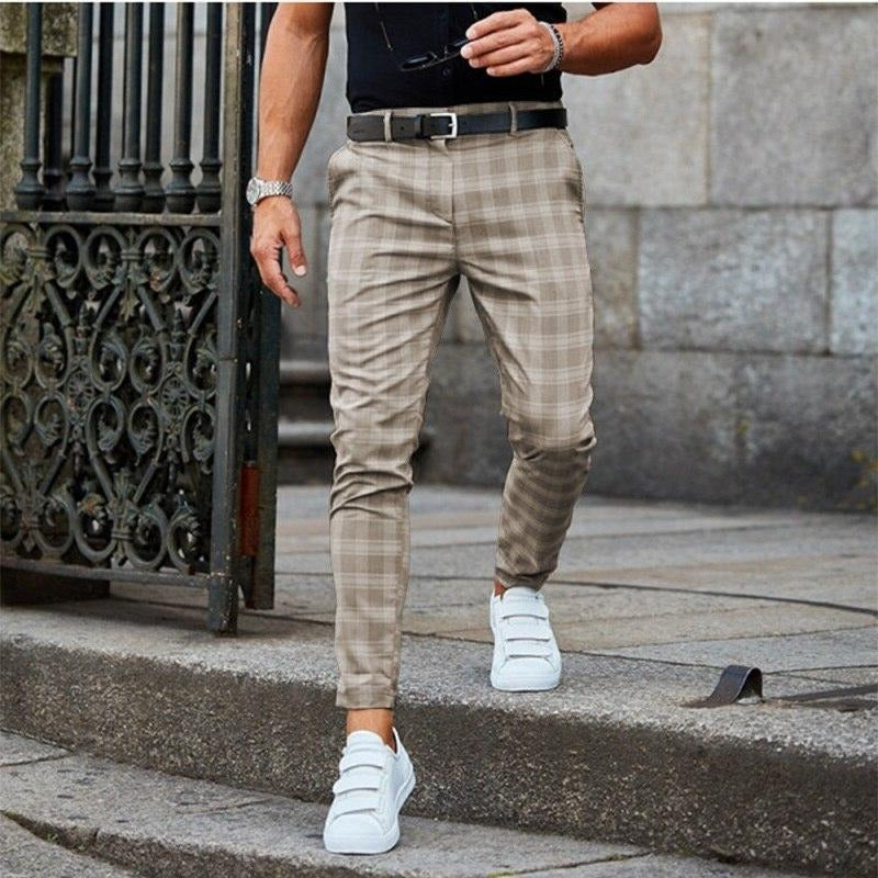 TrendAura Men's Checked Trousers Modern Plaid Fit For Casual And Semi Formal Wear