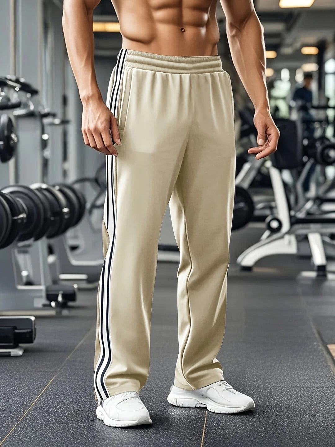 TrendAura Mens Athletic Track Pants With Drawstring Waist For Running Training Gym Wear