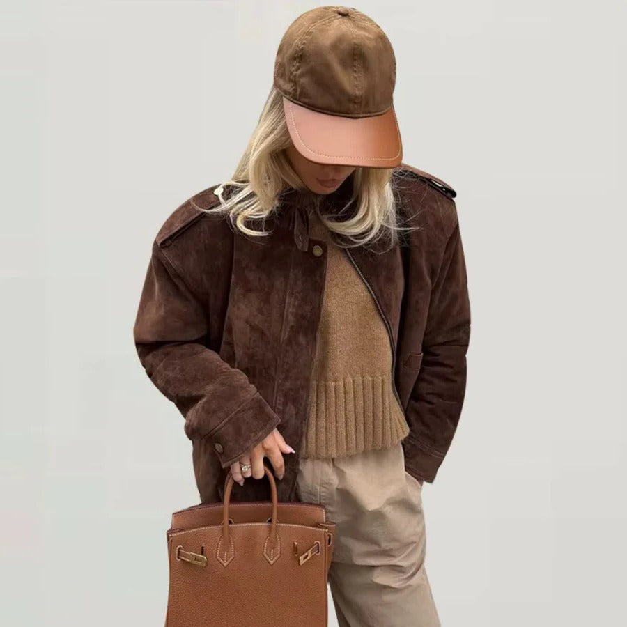 Classic Suede Jacket for Effortless Style – TrendAura