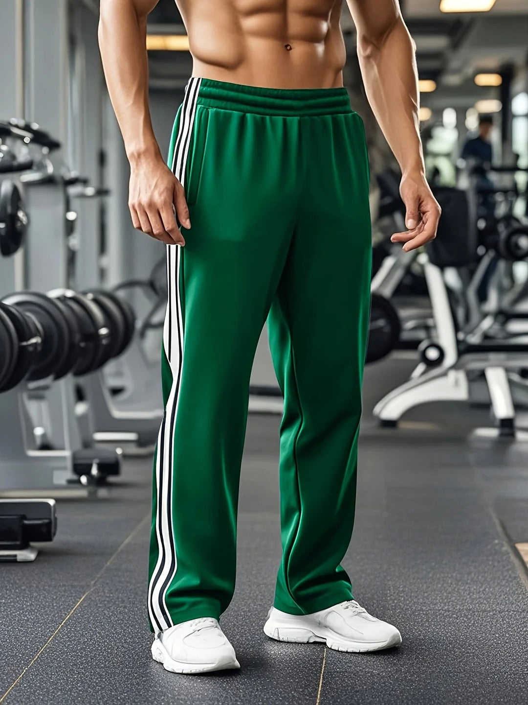 TrendAura Mens Athletic Track Pants With Drawstring Waist For Running Training Gym Wear