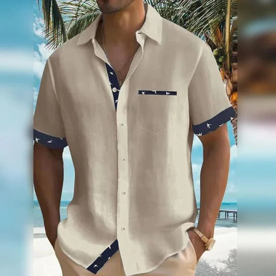 Grey TrendAura Mens Short Sleeve Shirt Tailored Fit With Structured Cut For Versatile Casual And Dress Wear