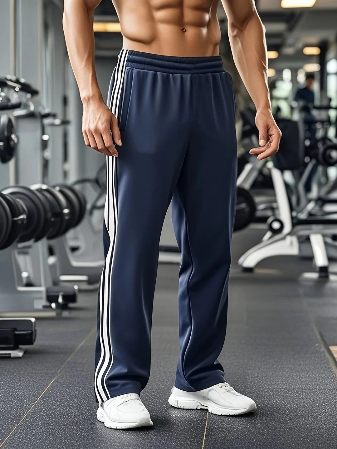 TrendAura Mens Athletic Track Pants With Drawstring Waist For Running Training Gym Wear