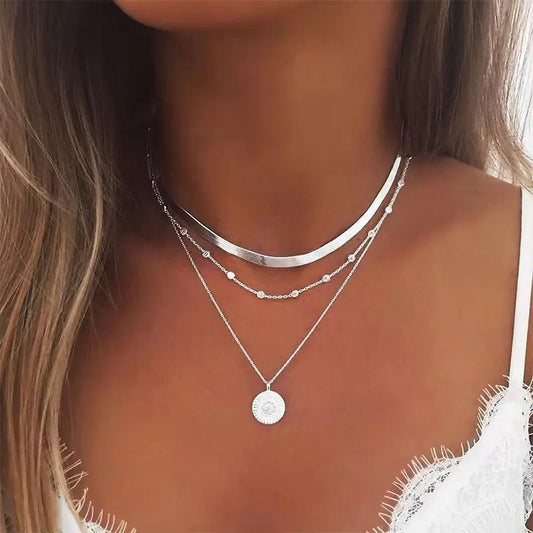 Kathryn - Layered Necklace Set - TrendAura