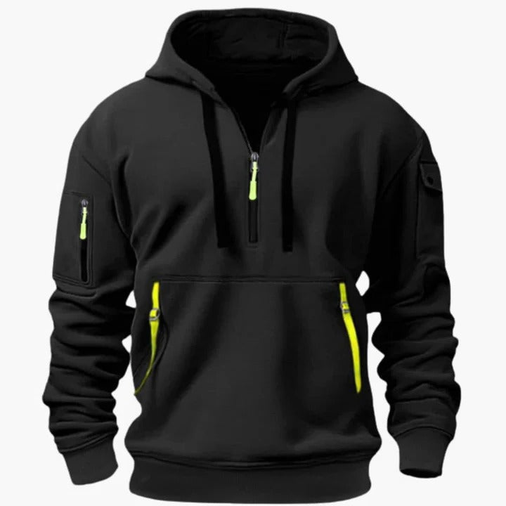 TrendAura Men's All Season Utility Hoodie With Zippered Pockets Lightweight Breathable Comfort