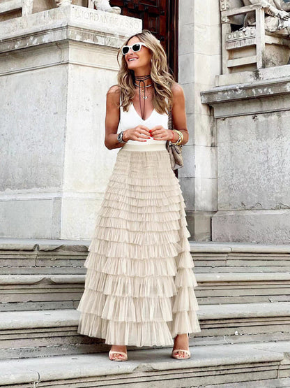 Averie | Elegant Maxi Tulle Skirt for Women