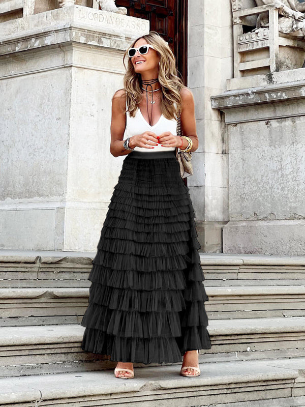 Averie | Elegant Maxi Tulle Skirt for Women