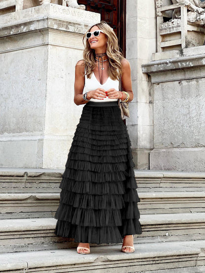 Averie | Elegant Maxi Tulle Skirt for Women
