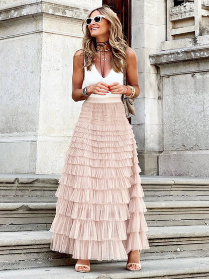 Averie | Elegant Maxi Tulle Skirt for Women